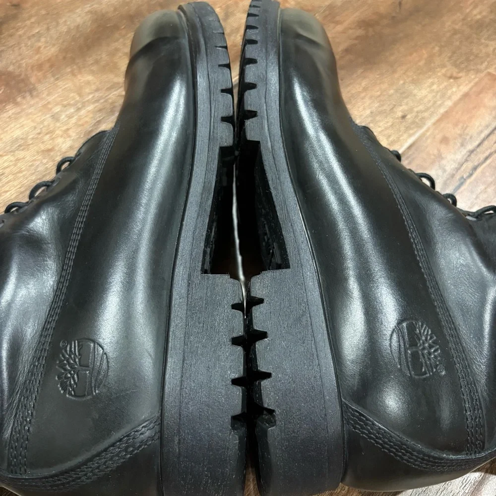 Timberland Black Leather 6-Inch Premium Boots Men’s 12W Wide - Picture 13 of 15